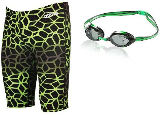 ARENA Powerskin ST Limited Edition Powerskin Jammer Vanquisher 2.0 Goggle Bundle(Random Color will be ship out )