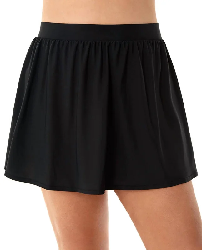 Plus Size Swim Skirt In Black