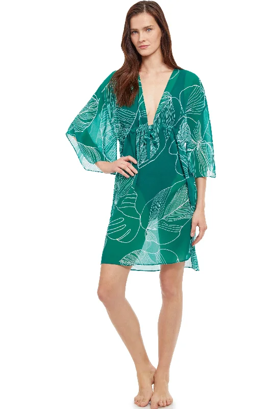 GOTTEX NATURAL ESSENCE DEEP V-NECK COVER UP DRESS