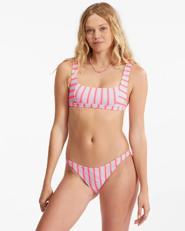 Surf Stripe Tropic Low-Rise Bikini Bottoms - Morning Sky