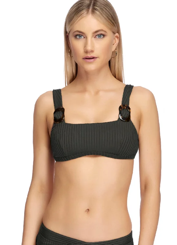 Ambrosia Square Neck Bikini Top - Forest